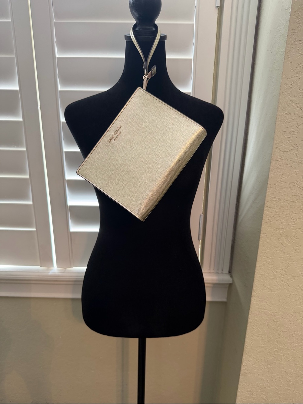 kate spade Metallic Gold Wristlet Pouch